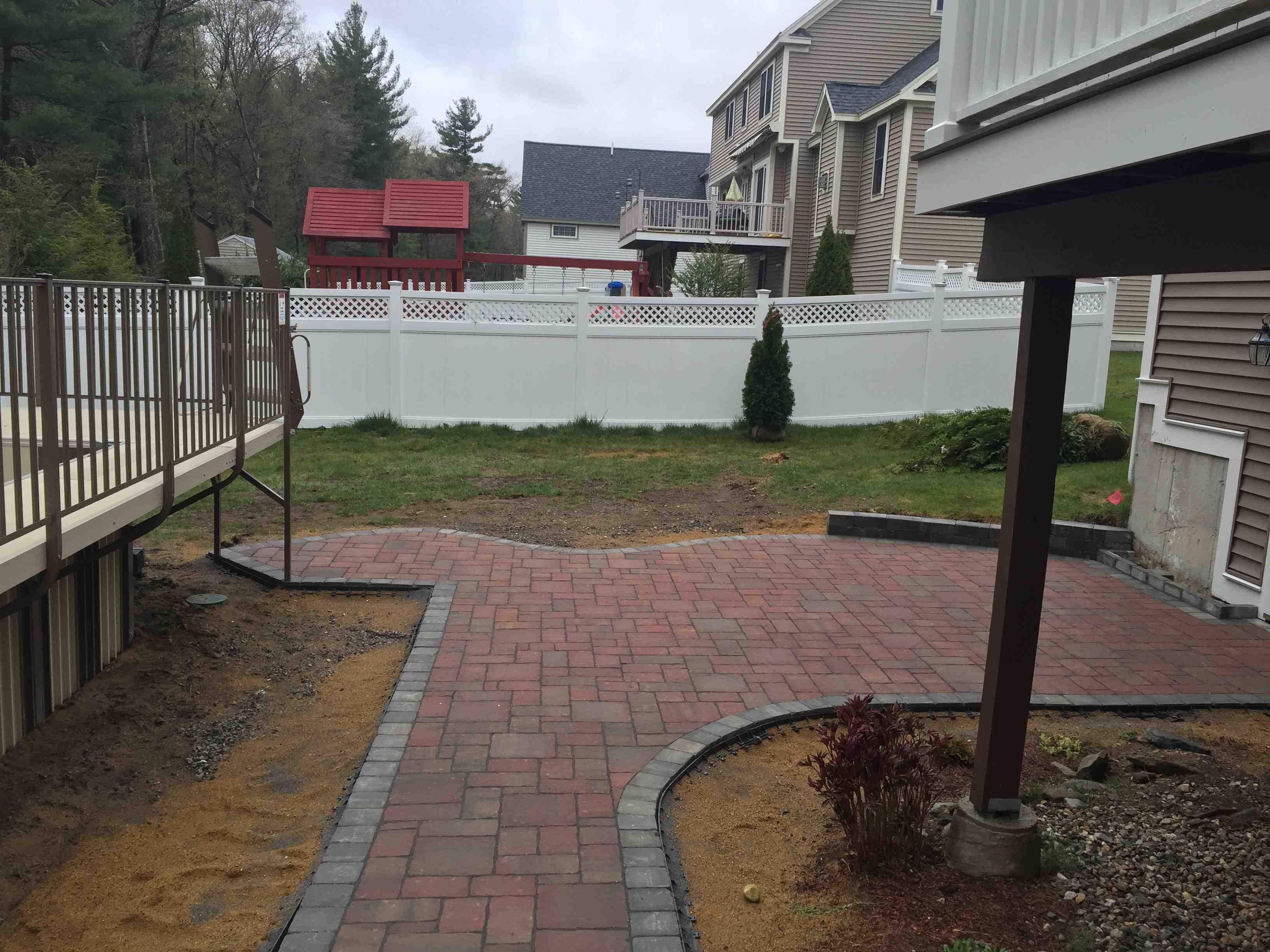 Example of brick stairs and walkway design - brick stairs and walkway