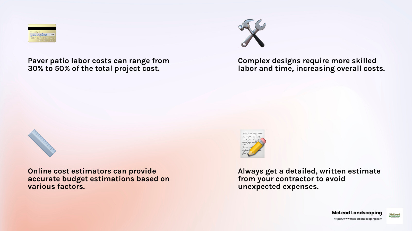 Tony H. Review - paver patio contractors infographic 4<em>facts</em>emoji_light-gradient