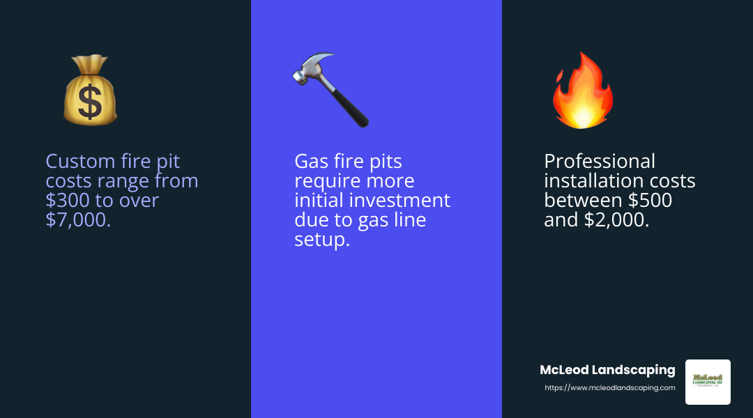 Cost of Custom Fire Pits - custom outdoor fire pit infographic 3_facts_emoji_blue