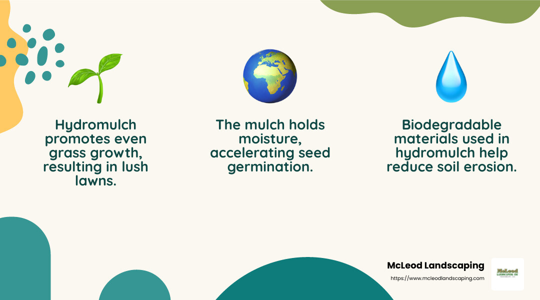 Quote about the benefits of using hydromulch - hydro mulch near me infographic 3_facts_emoji_nature