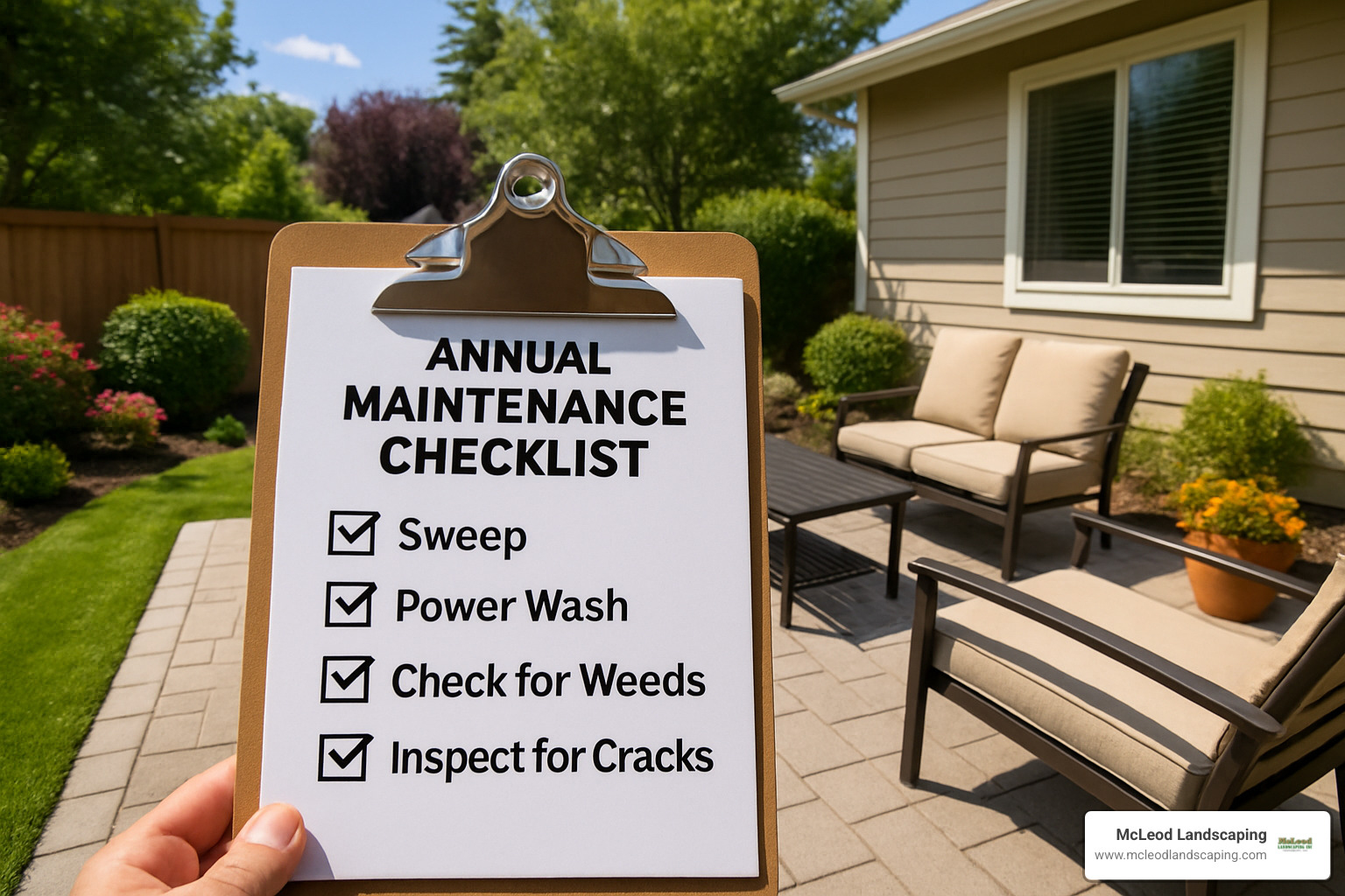 Annual patio maintenance checklist - Patio Installation Service