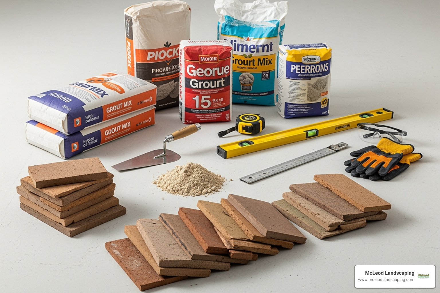 essential tools and materials - brick veneer steps