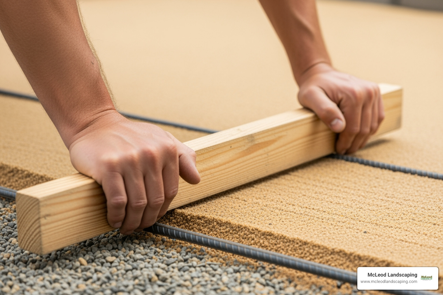 2x4 board leveling sand - installing patio pavers