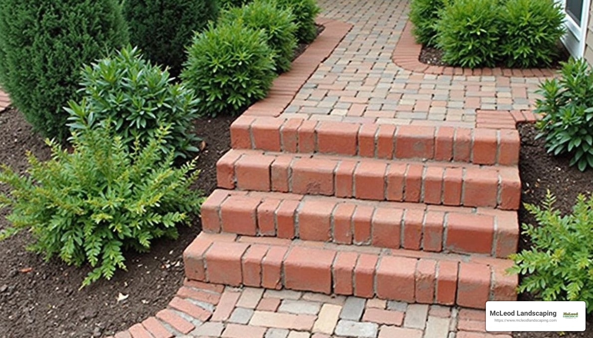 McLeod Landscaping Red Brick Revolution: Transform Your Exterior with Stylish Stairs